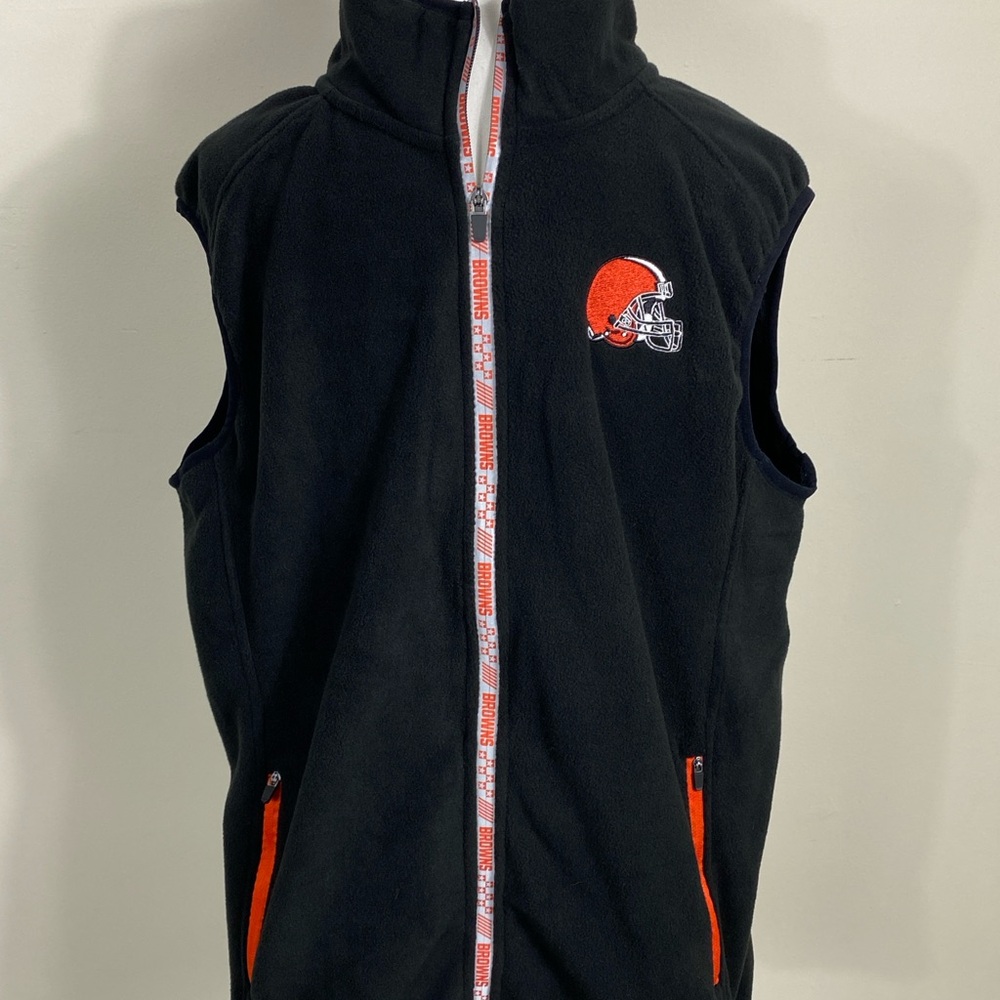 NFL Cleveland Browns Black Fleece Vest